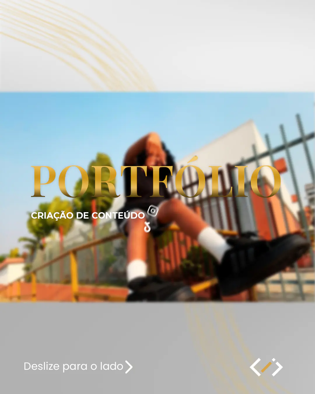 Portfólio em Formato de Corressel pra Social Media